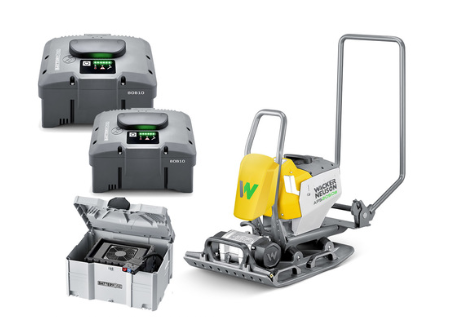 Wacker Neuson APS2050e - Vibratory Single-Direction Plate Quick Kit w/2 BOB10 Batteries & BOC13 Quick Charger Wacker Neuson APS2050e - Vibratory Single-Direction Plate Quick Kit w/2 BOB10 Batteries & BOC13 Quick Charger