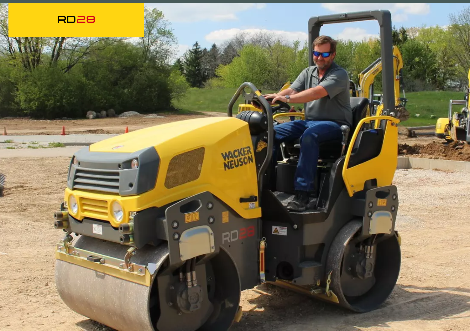 Wacker Neuson RD28-120 - Tandem Vibratory Roller w/ 120cm Drum, ROPS, Dual Vibration, 2.8t Class (5100047375) Wacker Neuson RD28-120 - Tandem Vibratory Roller w/ 120cm Drum, ROPS, Dual Vibration, 2.8t Class (5100047375)