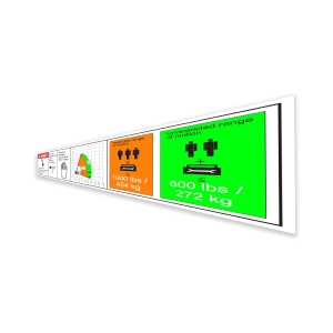 Genie Lift Part # 1293615GT | DECAL,DANGER,CAPACITY S-60 HF,WORD, EA