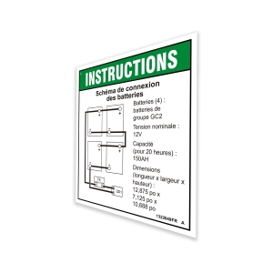 Genie Lift Part # 1322049FRGT | DECAL,BATTERY CONNECTION,FR,GS-4655, EA