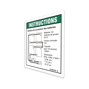 Genie Lift Part # 1324023FRGT | DECAL,INSTRUCT,BATTERY CONNECT,S4046, EA