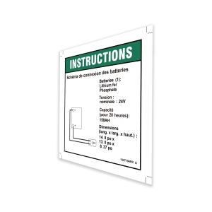 Genie Lift Part # 1327704FRGT | DECAL, INSTRUCT, BATTERY CONNECT, LITHIUM (ACE), EA