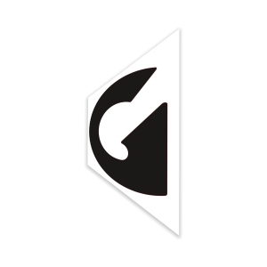 Genie Lift Part # 1332246GT | DECAL, COSMETIC, GENIE, G, BLACK, 209 X 251 MM, EA