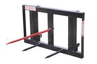 Haugen MTDB-49 - 4 Conus 2 Tines Telehandler Round Bale Spears 
