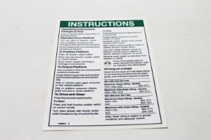 Genie Lift Part # 1000041GT - DECAL,DANGER,GENERAL SAFETY, EA