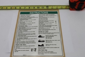 Genie Lift Part # 1000210GT - DECAL,NOTICE,OPER INST.IC, EA
