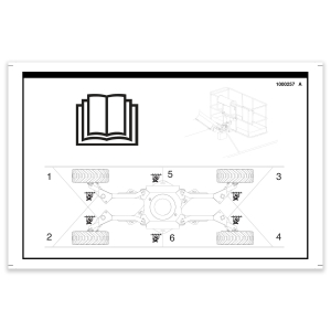 Genie Lift Part # 1000257GT - DECAL,LABEL,TRANSPORT DIAGRAM, EA