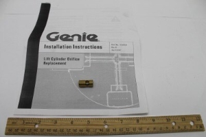 Genie Lift Part # 105460GT - KIT, ORIFICE, .037", EA