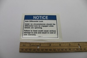 Genie Lift Part # 114093GT - DECAL,AXLE DIFFERENTIAL LO, EA