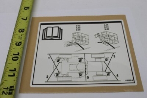 Genie Lift Part # 114099GT - DECAL,LABEL,TRANSPORT DIAGRAM, EA