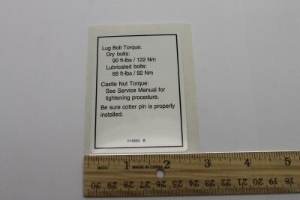 Genie Lift Part # 114264GT - DECAL,NOTICE,TIRE SPECS, EA