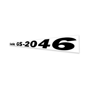 Genie Lift Part # 114300GT - DECAL,COSMETIC,GENIE,GS2046,BLK, EA