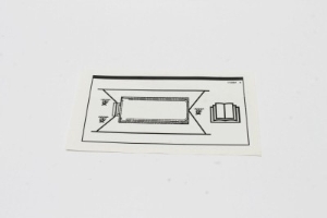 Genie Lift Part # 114361GT - DECAL LABEL TRANSPORT DIAGRAM, EA