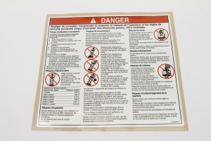 Genie Lift Part # 114386FRGT - DECAL,DANGER-GEN SAFETY, EA