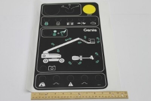 Genie Lift Part # 114465GT - DECAL GROUND CONTROL BOX, EA
