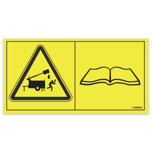 Genie Lift Part # 116896GT - DECAL,COLLISION HAZARD SYMBOL, EA