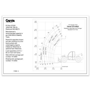 Genie Lift Part # 117640GT - LOAD RNG DECAL,6622 OPT CARR, EA