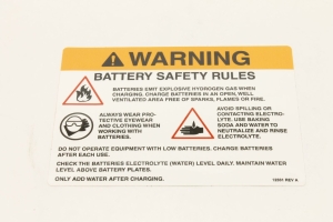 Genie Lift Part # 12331GT - DECAL,"DANGER BATTERY GAS"BOOM, EA