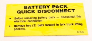 Genie Lift Part # 12336GT - DECAL,BATTERY PACK, BOOM, EA