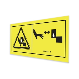 Genie Lift Part # 133032GT - DECAL,CRUSH HAZ MOVING PT,SYMB, EA