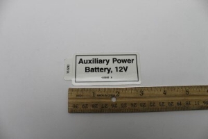 Genie Lift Part # 133232GT - DECAL,LABEL,AUX BATTERY, EA