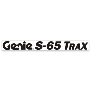 Genie Lift Part # 133254GT - DECAL, COSM,GENIE S65 TRAX, EA