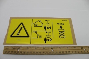 Genie Lift Part # 133262GT - DECAL,DANGER,MAXCAP CE GS3268, EA