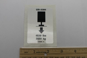 Genie Lift Part # 133269GT - DECAL,LABEL,OUTRIGGER LD 3384, EA