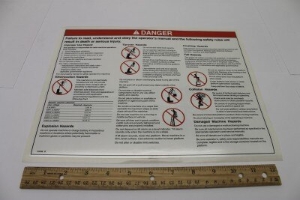 Genie Lift Part # 133298GT - DECAL,GENERAL SAFETY,GRC,AUS, EA