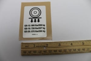 Genie Lift Part # 133505GT - DECAL,LABEL,WHEEL LOAD, EA