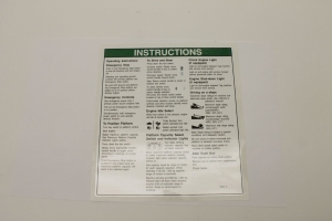 Genie Lift Part # 147610GT - DECAL,INST,OPER INST 60TRAX, EA