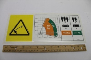 Genie Lift Part # 147789GT - DECAL, INST PLAT CAP 80X SYM, EA