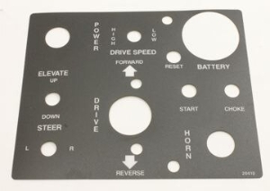 Genie Lift Part # 20410GT - DECAL,PLAT.CONTROL BOX-V24RT, EA