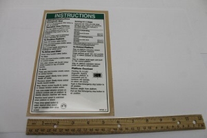 Genie Lift Part # 227263GT - DECAL,INST,OP,PLAT,GS46,AUS, EA