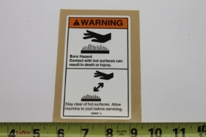 Genie Lift Part # 229827GT - DECAL,WARNING,HOT SURFACE, EA