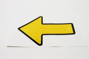 Genie Lift Part # 27205GT - DECAL,ARROW YELLOW LRG 9", EA