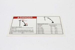 Genie Lift Part # 27564GT - DECAL,DANGER,ELEC.HAZ.STAY CLR, EA