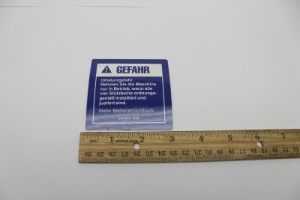 Genie Lift Part # 27872GRGT - DECAL, TIP OVER HAZARD, EA