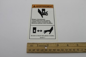 Genie Lift Part # 28161FRGT - DECAL,WARN,CRUSH HAZARD HAND,FRENCH, EA