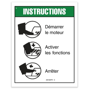 Genie Lift Part # 28165FRGT - DECAL,NOTICE,FOOTSWITCH OPER, EA