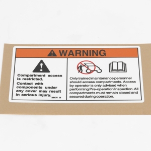 Genie Lift Part # 28175GT - DECAL,WARNING-COMPART ACCESS, EA