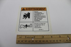 Genie Lift Part # 28177FRGT - DECAL,WARN,CRUSH HAZARD PLAT, EA
