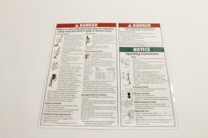 Genie Lift Part # 28368GT - DECAL,OPERATING INSTRUCTIONS, EA