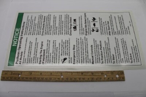 Genie Lift Part # 29798GT - DECAL,OPER.INSTRUC,PLAT,Z45MP, EA