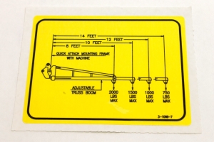 Genie Lift Part # 3-1069-7GT - DECAL,TRUSS BOOM, EA