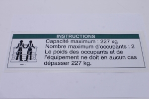Genie Lift Part # 30080FRGT - DECAL,NOTICE,MAX LOAD 500 LBS, EA