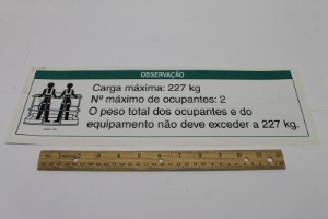 Genie Lift Part # 30080PBGT - DECAL,NOTICE,MAX LOAD 500 LBS*, EA