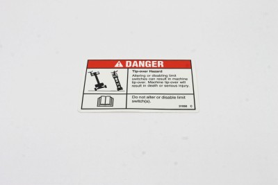 Genie Lift Part # 31060GT - DECAL,DANGER DO NOT ALTER SWTC, EA Genie Lift Part # 31060GT - DECAL,DANGER DO NOT ALTER SWTC, EA