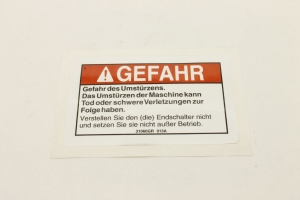 Genie Lift Part # 31060GRGT - DECAL,DANGER DO NOT ALTER SWTC, EA
