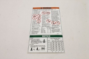 Genie Lift Part # 32686GT - DECAL,OPERATING INSTRUCT. SLA, EA